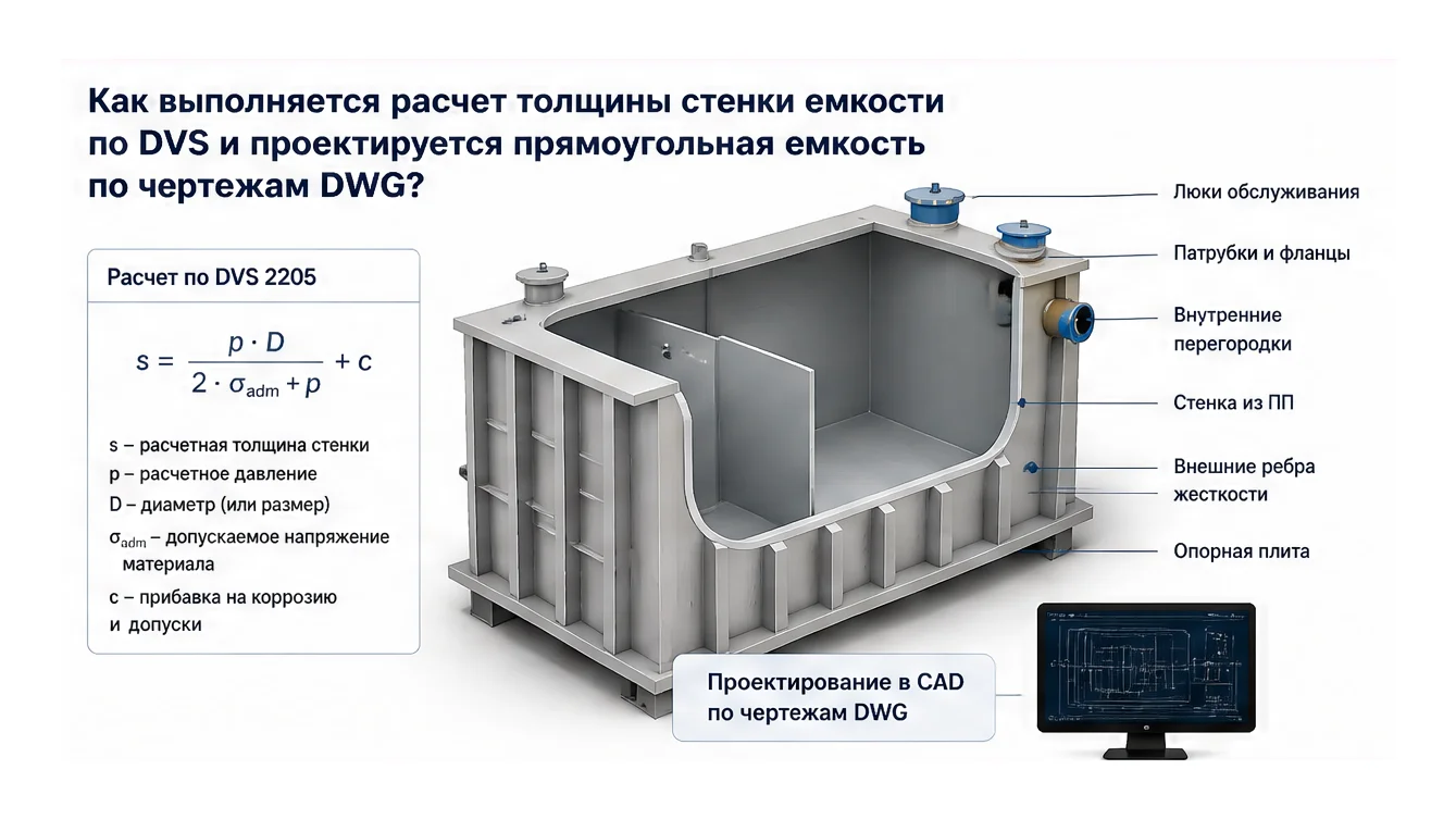 Расчёт стенки по DVS — инфографика — иллюстрация