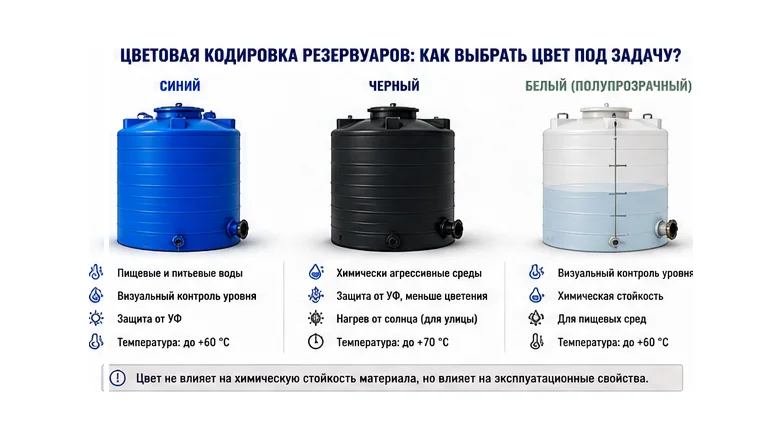 Цветовая кодировка резервуаров: как выбрать цвет под задачу — схема устройства