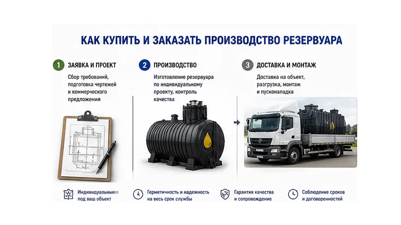 Как купить и заказать производство резервуара — схема устройства