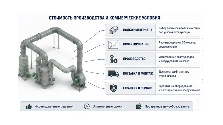 Стоимость производства и коммерческие условия — схема устройства